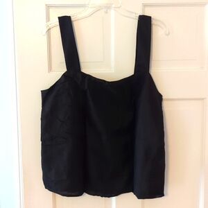 JCrew NWT linen black top, Large